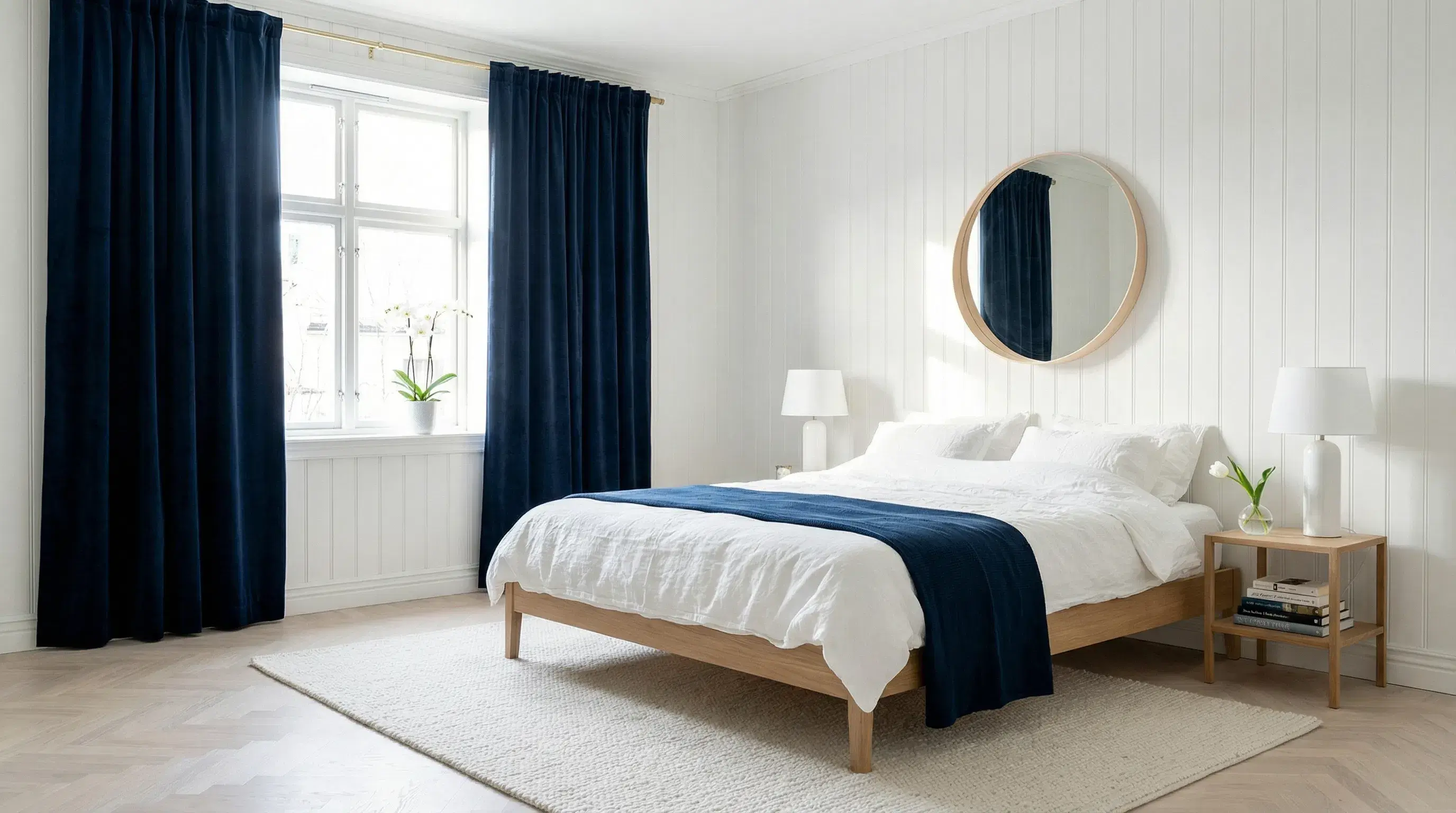 Темные шторы в интерьере