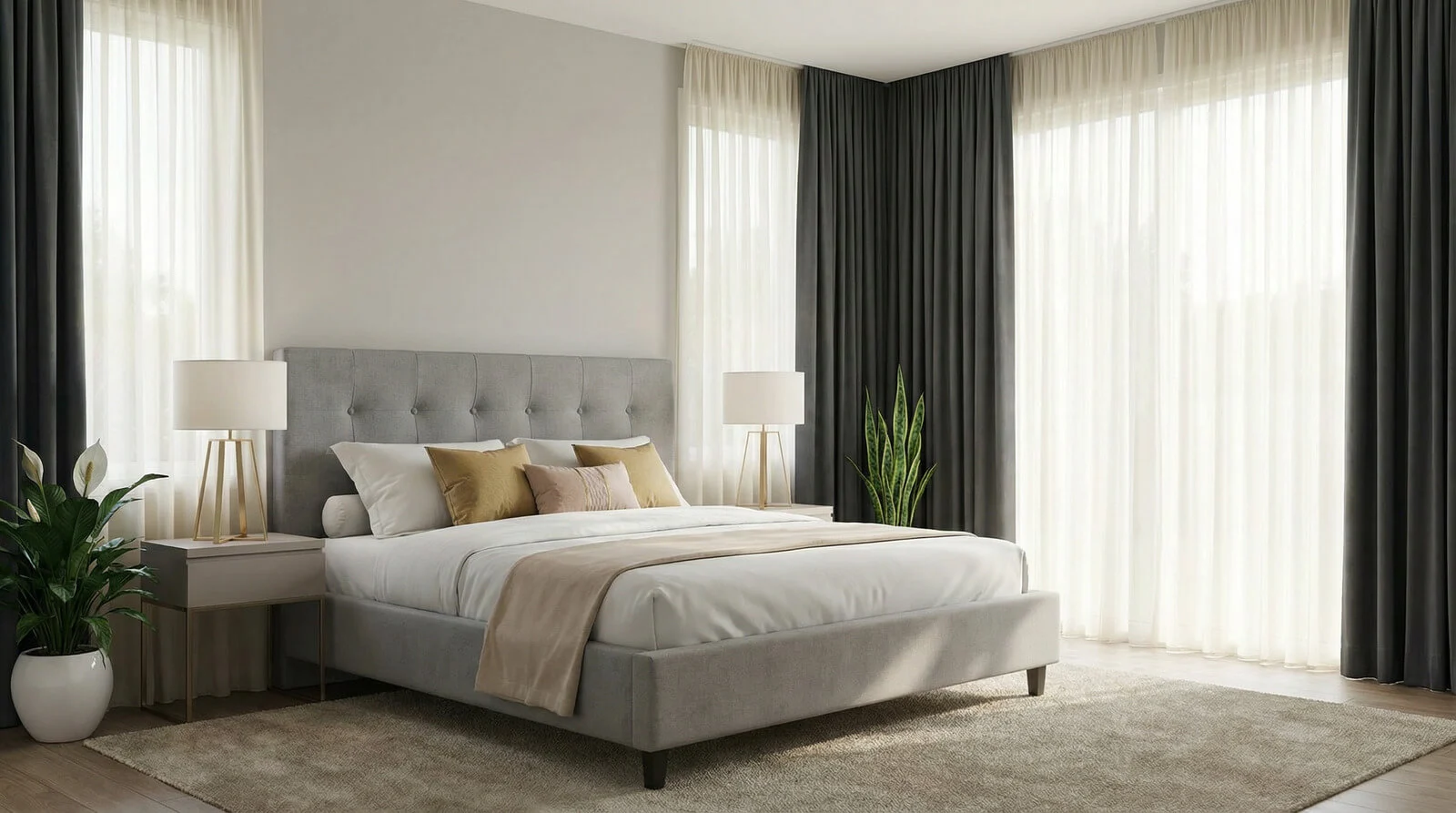 Шторы в спальне