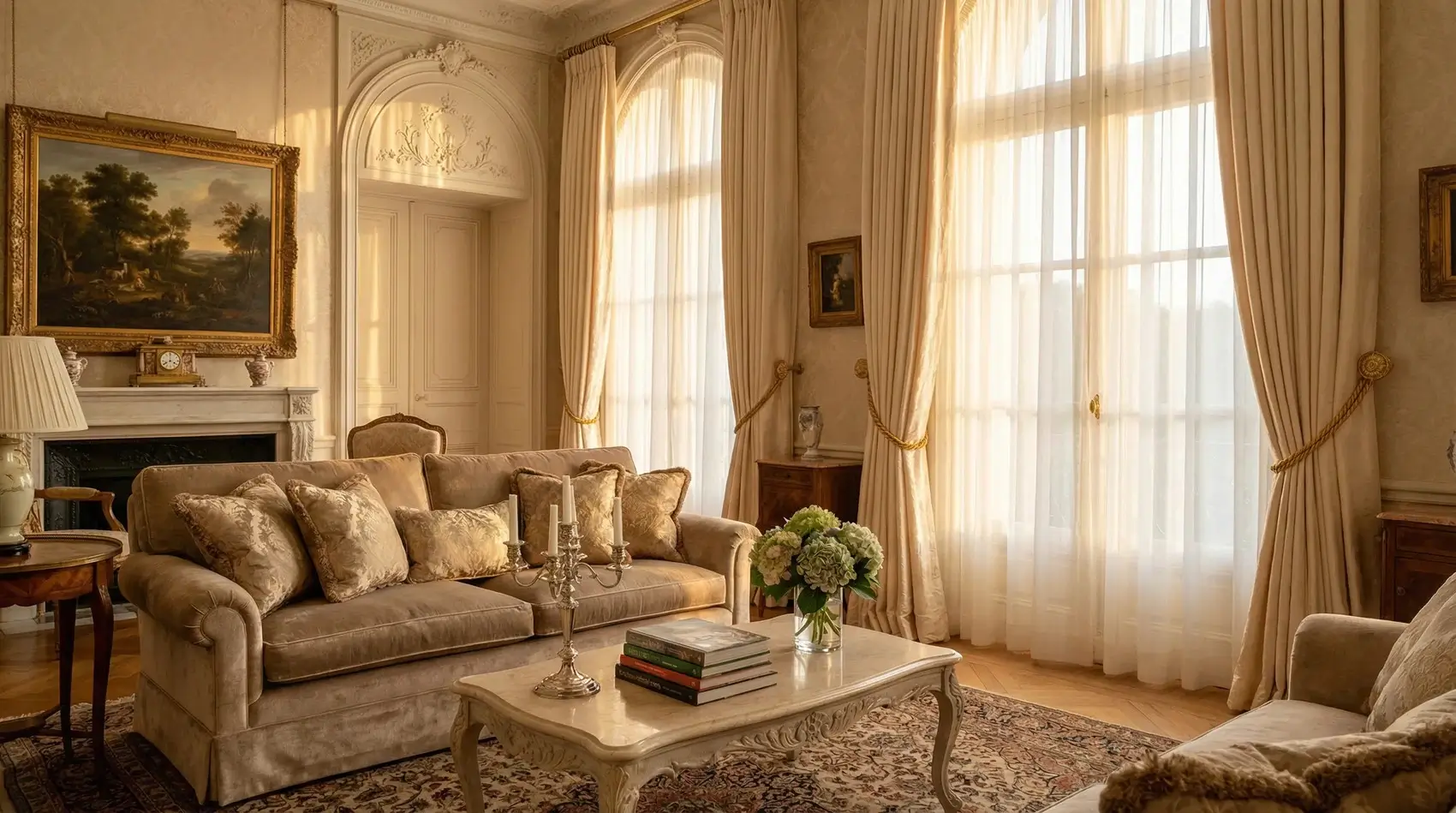 Прозрачные шторы в интерьере