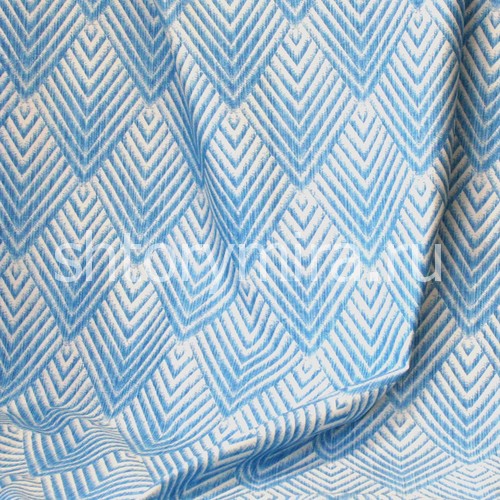 Ткань Minerva Geometrico Saten Azul