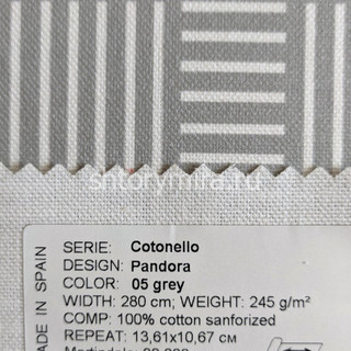 Ткань Cotonello Pandora 05 grey Casablanca