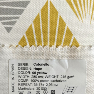 Ткань Cotonello Hope 05 yellow Casablanca
