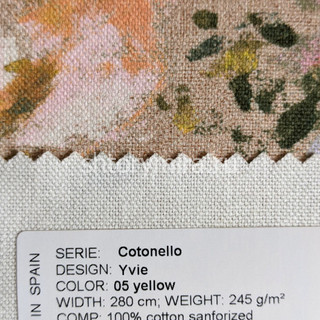 Ткань Cotonello Yvie 05 yellow Casablanca