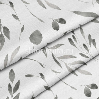 Ткань Leaves grey Marufabrics