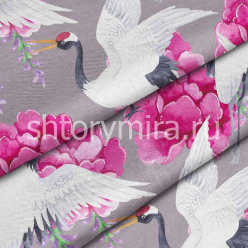 Ткань Peony pinkgrey Marufabrics