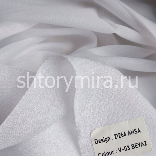 Ткань 21264 Ahsa V03 Beyaz Aisa