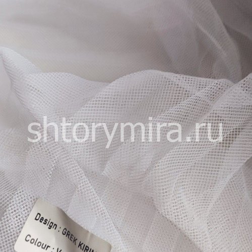 Ткань Grek Kirimli V01 Beyaz Aisa