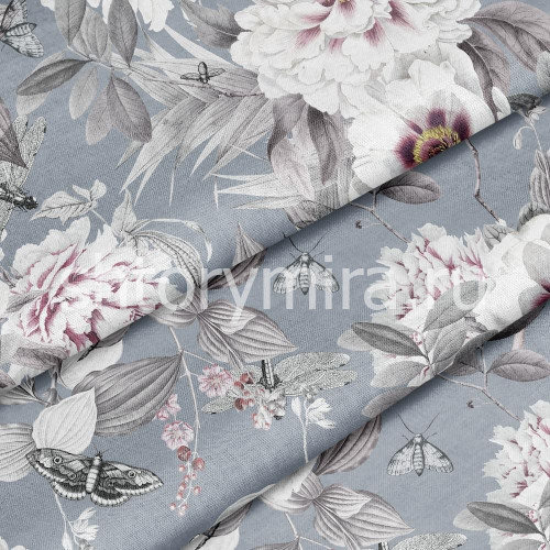 Ткань Wildrose blue Marufabrics