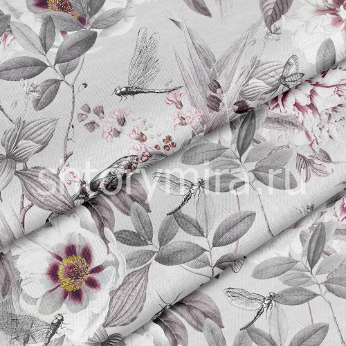 Ткань Wildrose grey Marufabrics